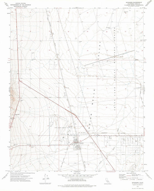 1972 Inyokern, CA - California - USGS Topographic Map v2