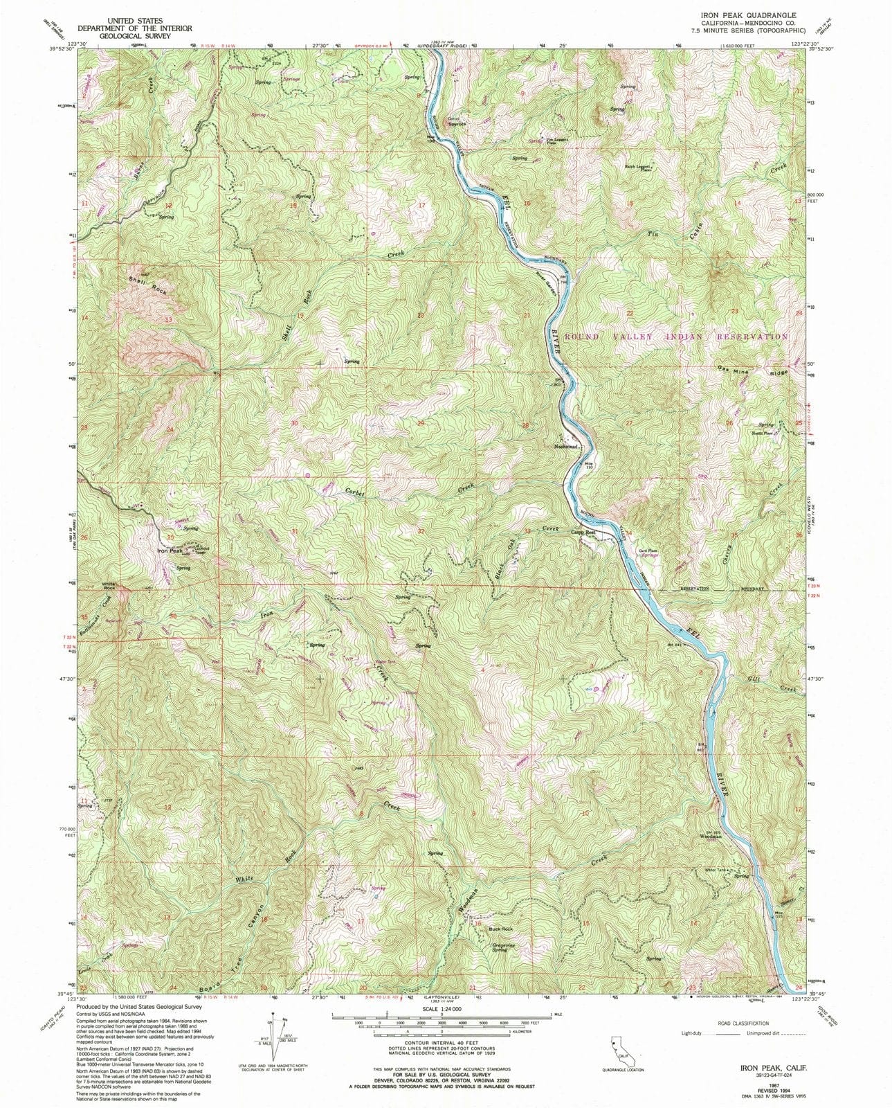1967 Iron Peak, CA - California - USGS Topographic Map
