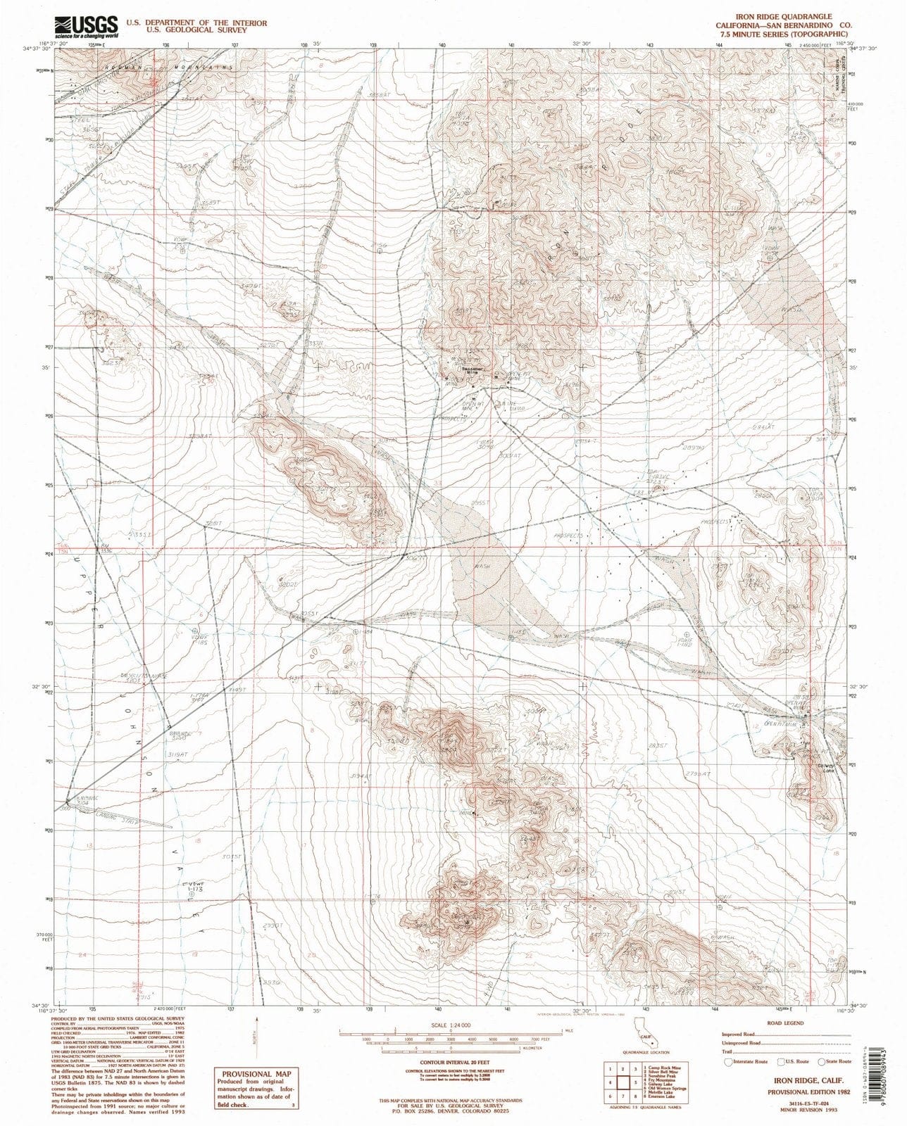 1982 Iron Ridge, CA - California - USGS Topographic Map