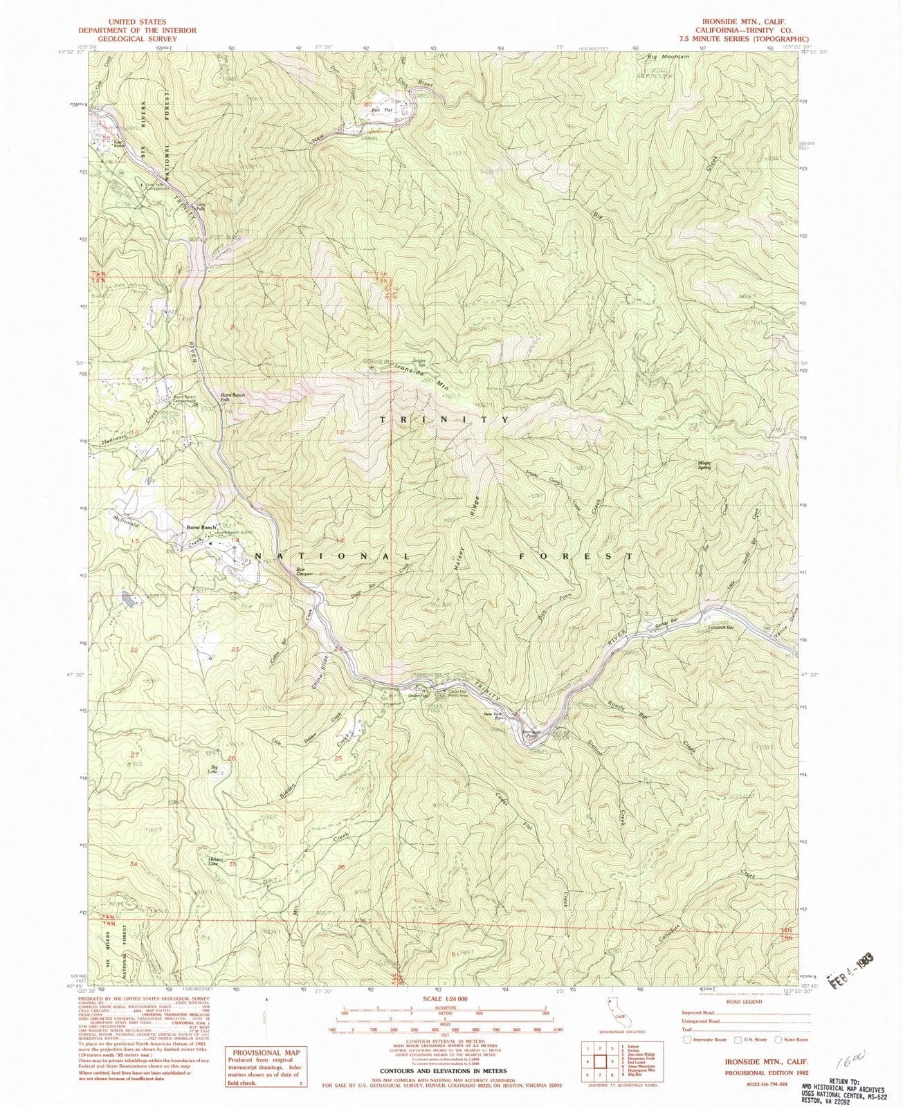 1982 Ironside MTN, CA - California - USGS Topographic Map