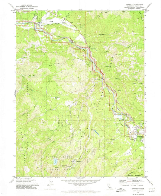 1972 Johnsville, CA - California - USGS Topographic Map