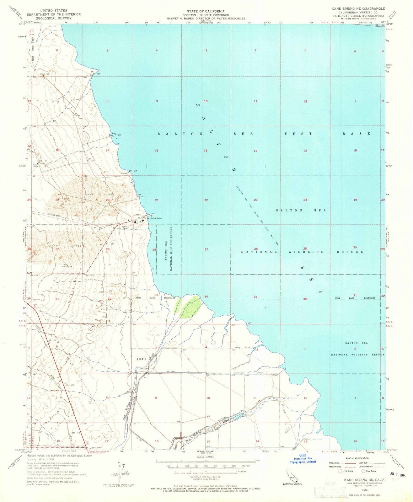 1956 Kane Spring, CA - California - USGS Topographic Map