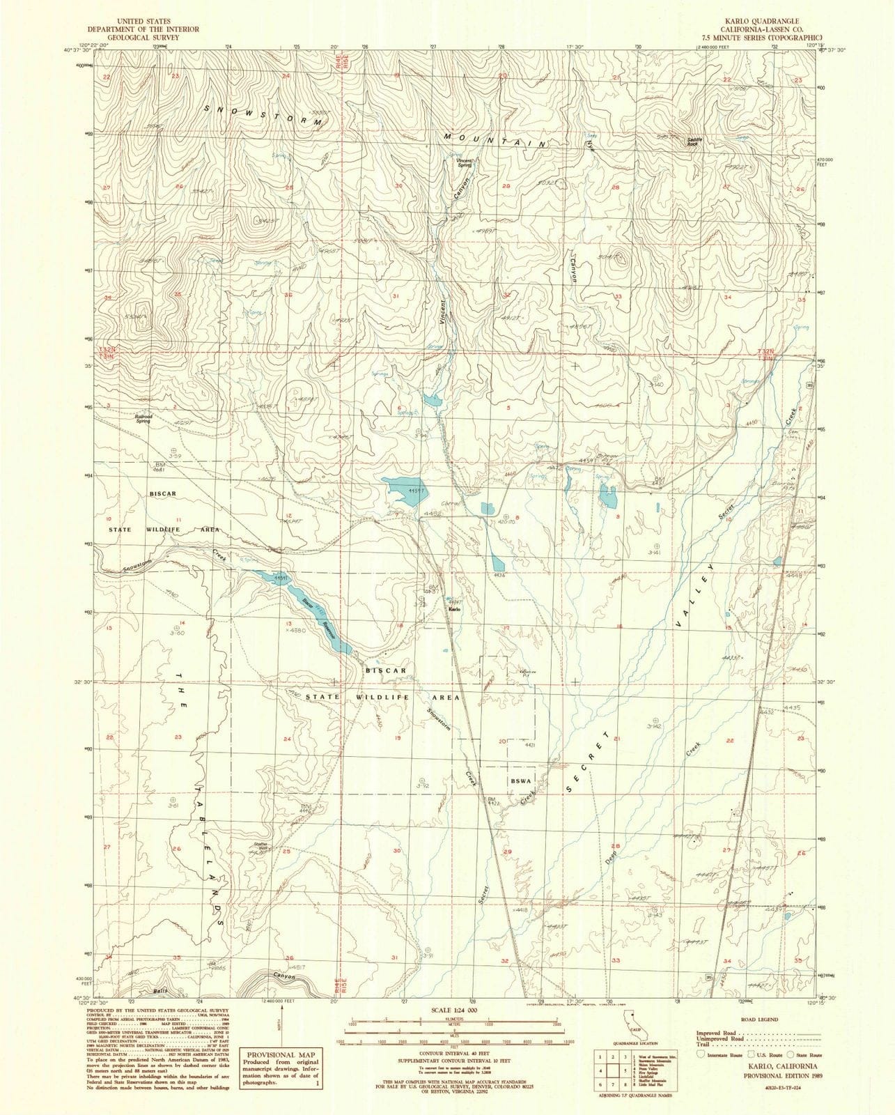 1989 Karlo, CA - California - USGS Topographic Map