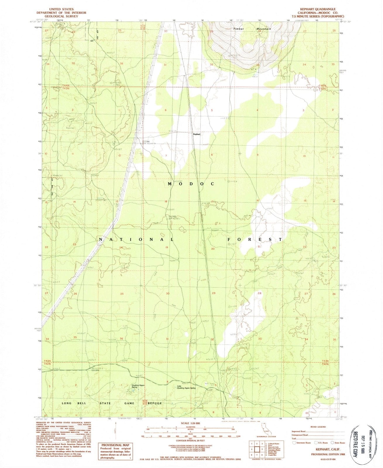 1988 Kephart, CA - California - USGS Topographic Map