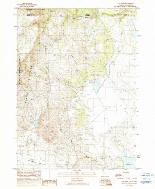 1990 Lake Annie, CA - California - USGS Topographic Map