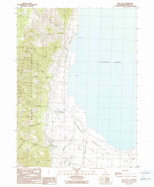 1990 Lake City, CA - California - USGS Topographic Map