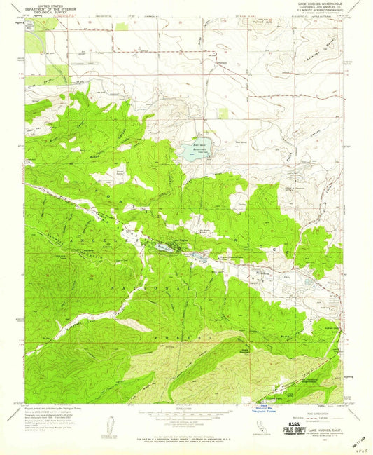 1957 Lake Hughes, CA - California - USGS Topographic Map