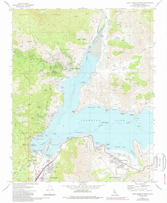 1972 Lake Isabella North, CA - California - USGS Topographic Map