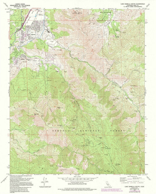 1972 Lake Isabella South, CA - California - USGS Topographic Map