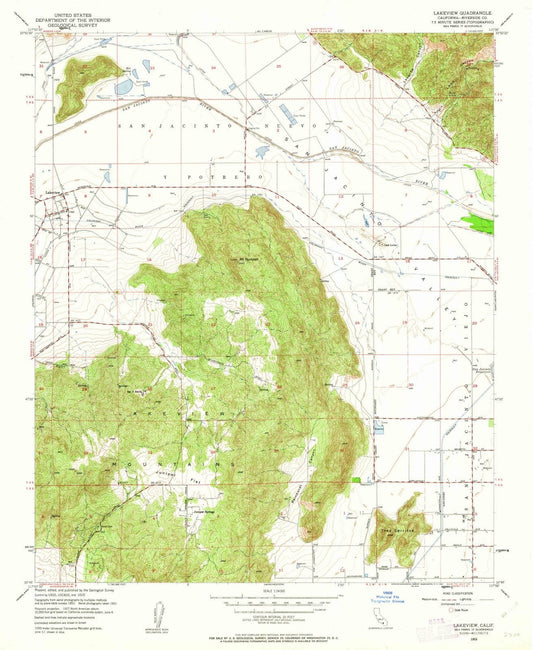 1953 Lakeview, CA - California - USGS Topographic Map