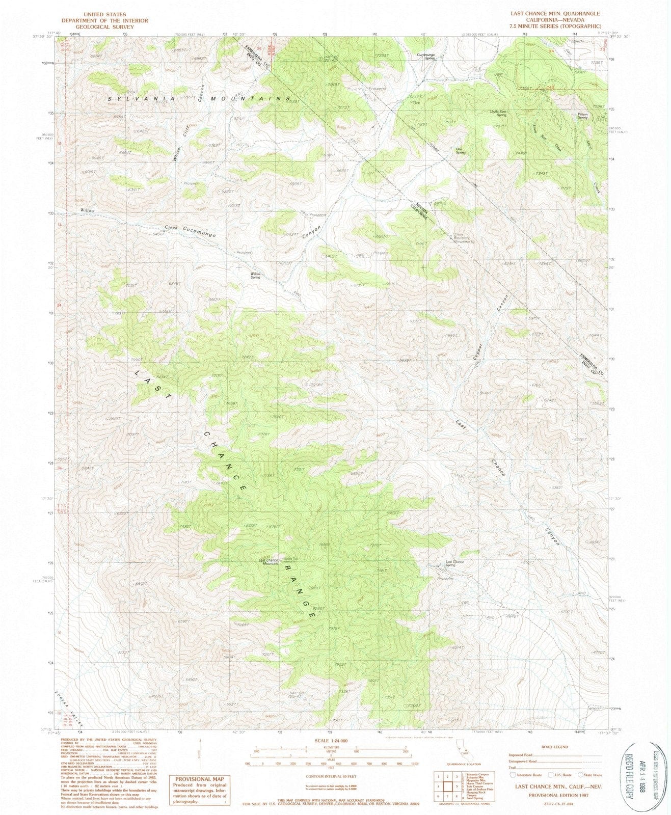 1987 MTN, CA - California - USGS Topographic Map