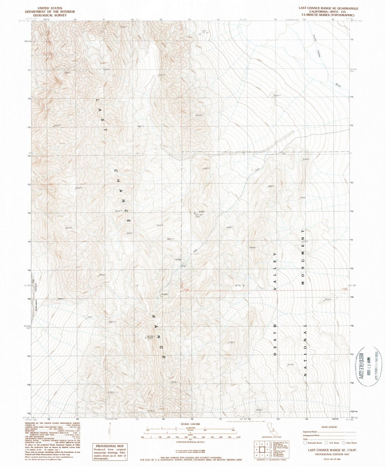 1987 Range, CA - California - USGS Topographic Map