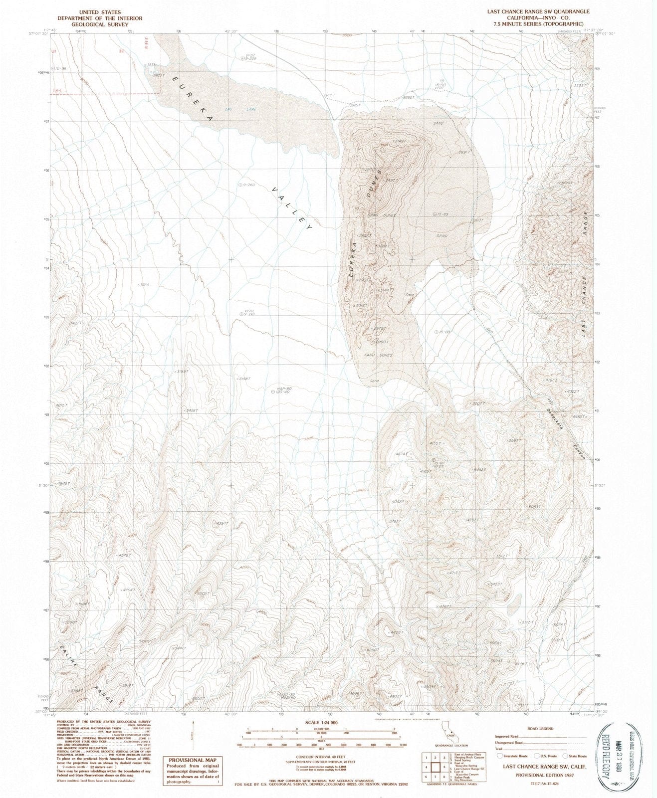 1987 Range, CA - California - USGS Topographic Map v2