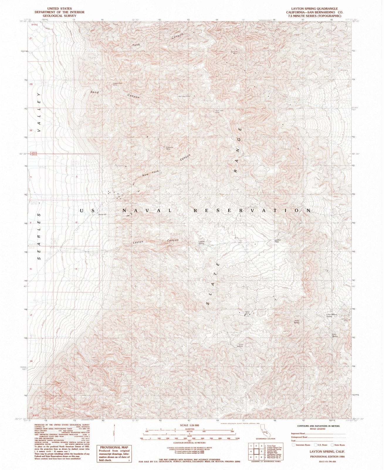 1984 Layton Spring, CA - California - USGS Topographic Map