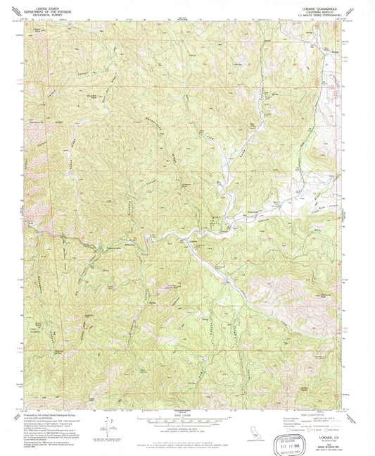 1972 Loraine, CA - California - USGS Topographic Map