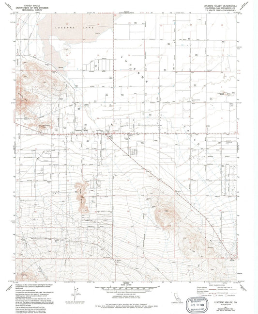 1971 Lucerne Valley, CA - California - USGS Topographic Map