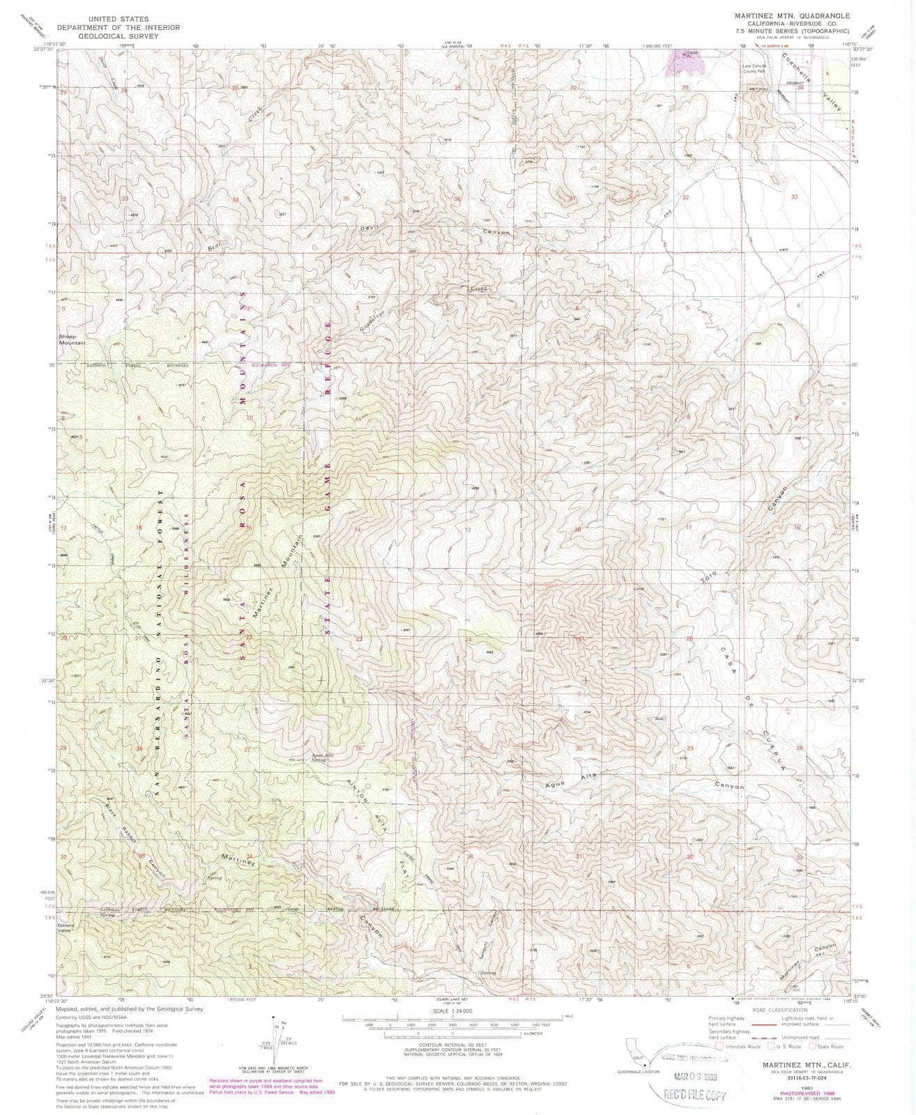 1981 Martinez MTN, CA - California - USGS Topographic Map
