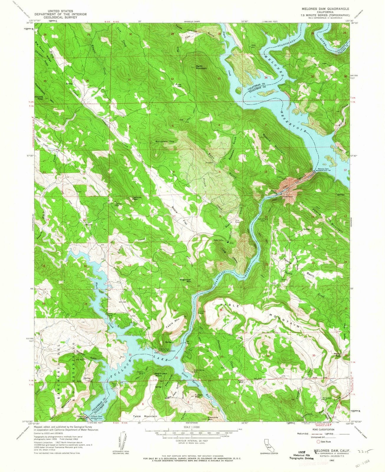 1962 Melonesam, CA - California - USGS Topographic Map