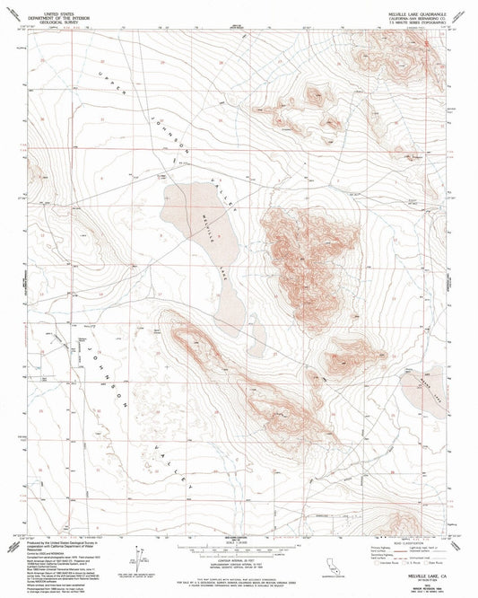 1972 Melville Lake, CA - California - USGS Topographic Map