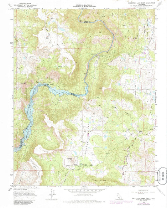 1965 Millerton Lake East, CA - California - USGS Topographic Map