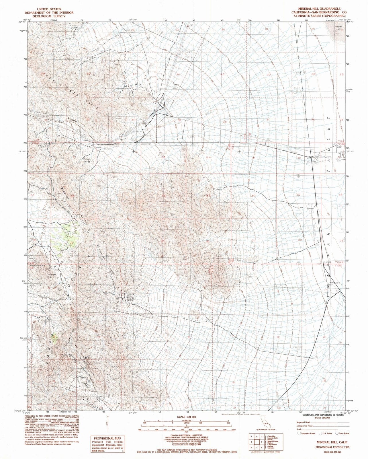 1983 Mineral Hill, CA - California - USGS Topographic Map