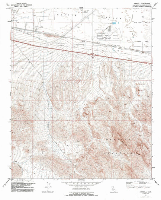 1971 Minneola, CA - California - USGS Topographic Map