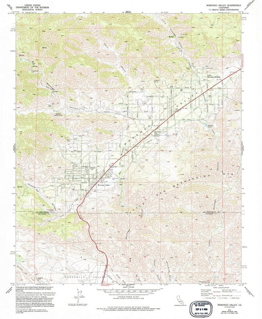 1972 Morongo Valley, CA - California - USGS Topographic Map