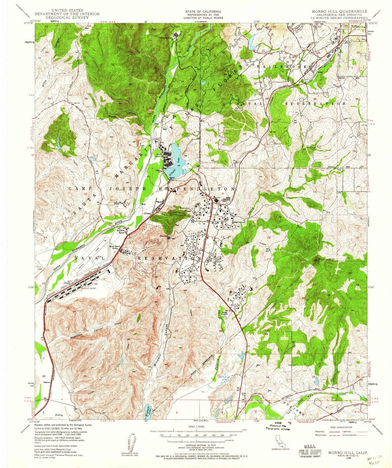 1948 Morro Hill, CA - California - USGS Topographic Map