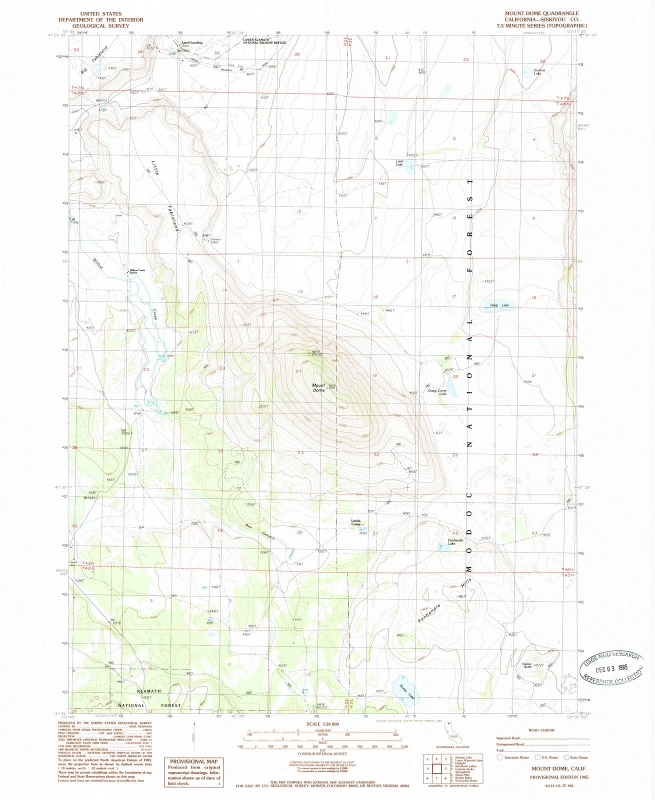 1985 Mountome, CA - California - USGS Topographic Map