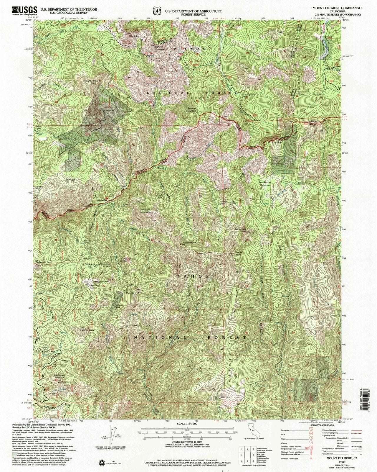 2000 Fillmore, CA - California - USGS Topographic Map