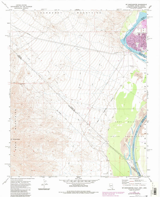 1970 Mt. Manchester, CA - California - USGS Topographic Map
