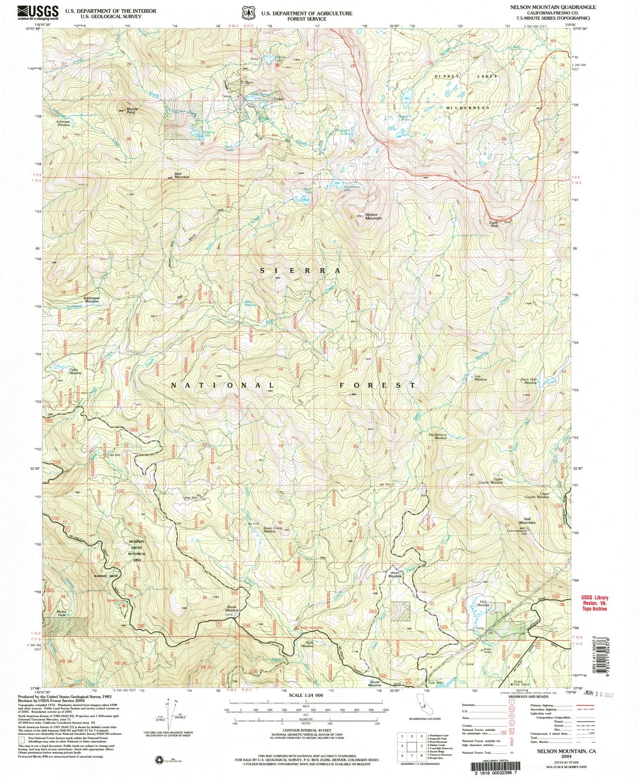 2004 Nelson Mountain, CA - California - USGS Topographic Map