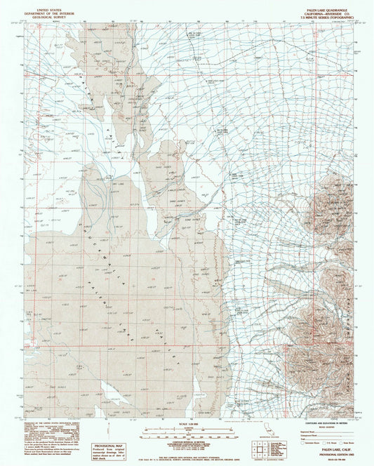 1983 Palen Lake, CA - California - USGS Topographic Map
