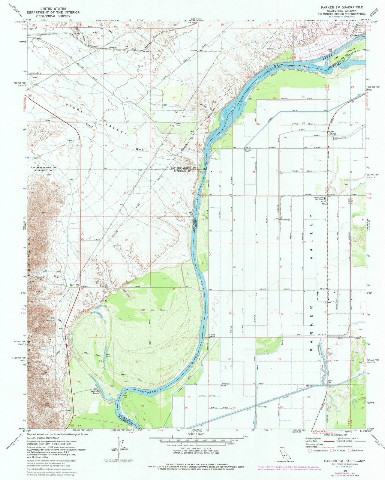 1970 Parlier, CA - California - USGS Topographic Map v2