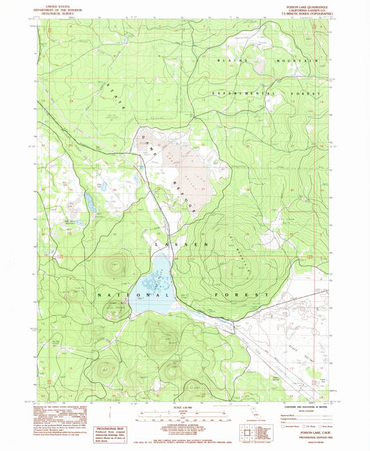 1983 Poison Lake, CA - California - USGS Topographic Map