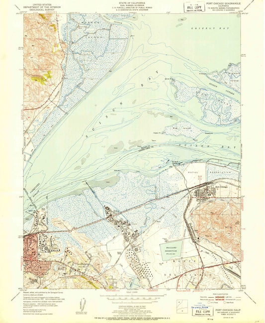 1951 Port Chicago, CA - California - USGS Topographic Map