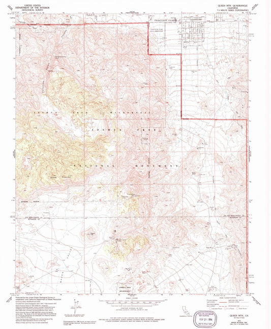 1972 Queen Mountain, CA - California - USGS Topographic Map