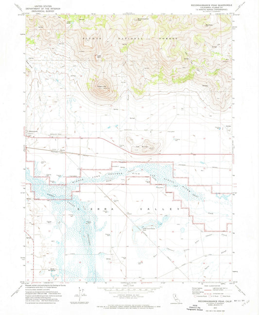 1972 Reconnaissance Peak, CA - California - USGS Topographic Map