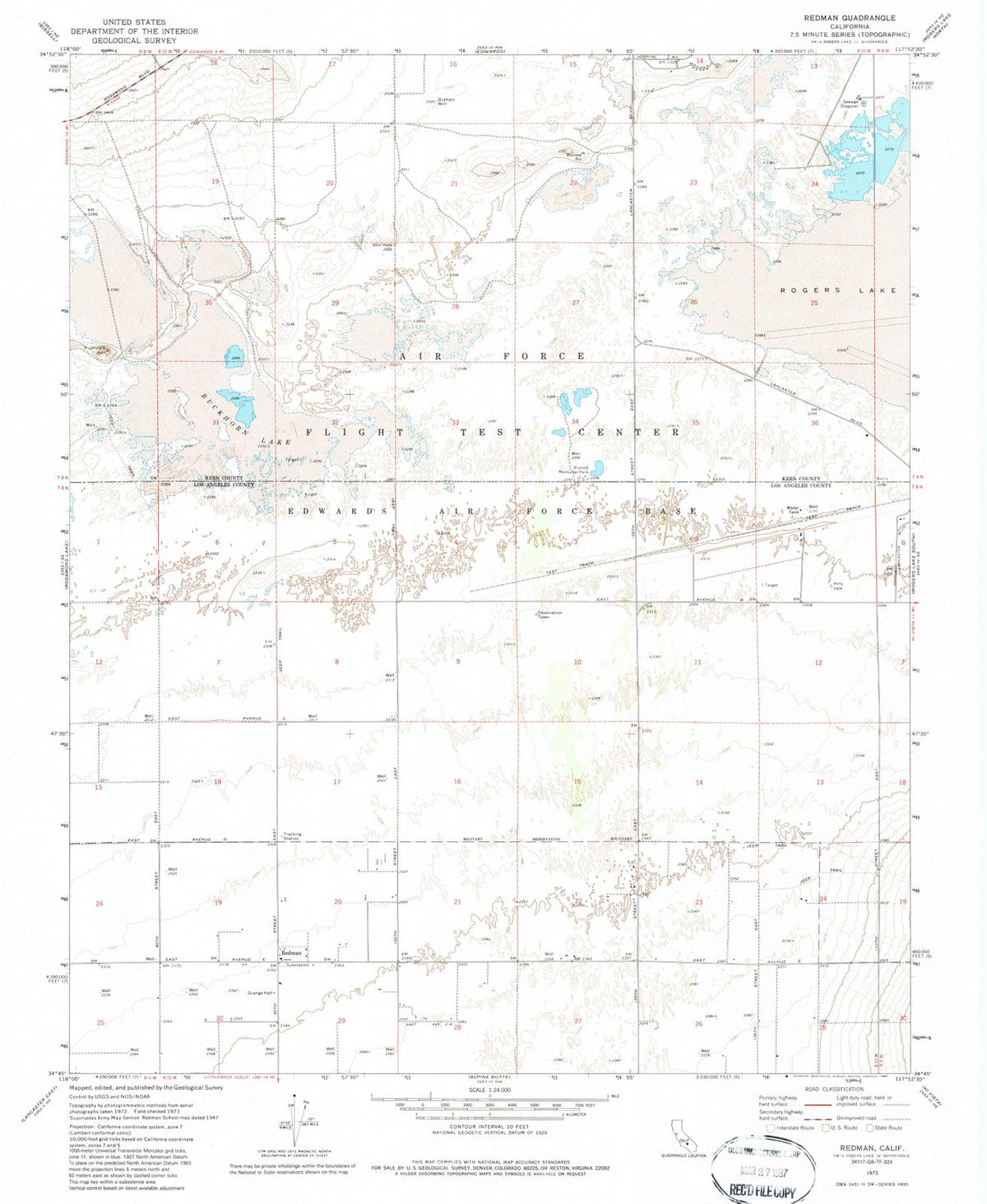 1973 Redman, CA - California - USGS Topographic Map
