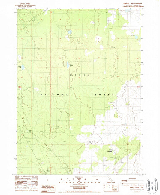 1988 Rimrock Lake, CA - California - USGS Topographic Map