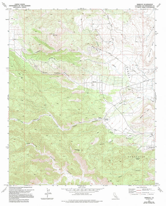 1972 Rimrock, CA - California - USGS Topographic Map