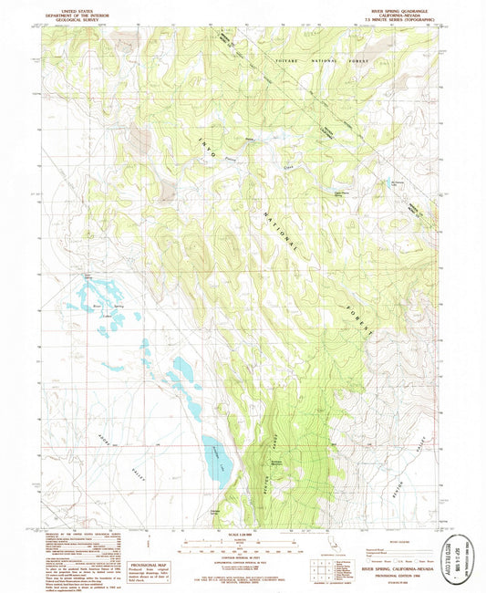 1986 River Spring, CA - California - USGS Topographic Map