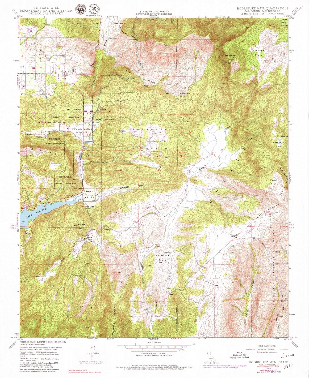 1948 Rodriguez MTN, CA - California - USGS Topographic Map v2