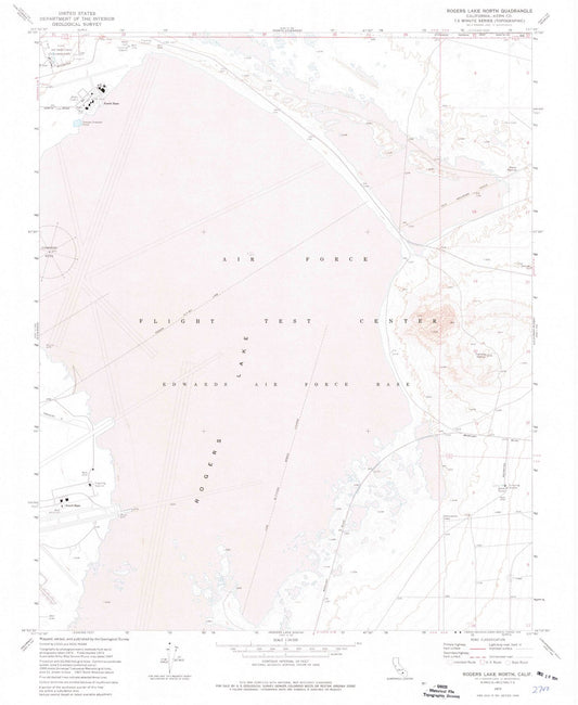 1973 Rogers Lake North, CA - California - USGS Topographic Map