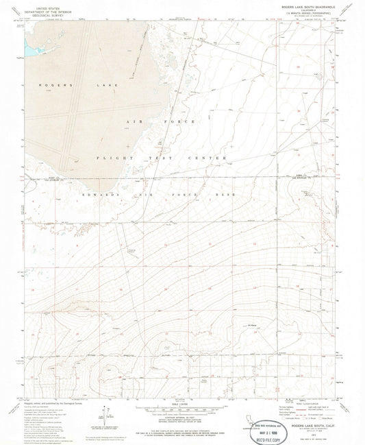1973 Rogers Lake South, CA - California - USGS Topographic Map
