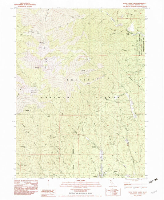 1982 Rush Creek Lakes, CA - California - USGS Topographic Map