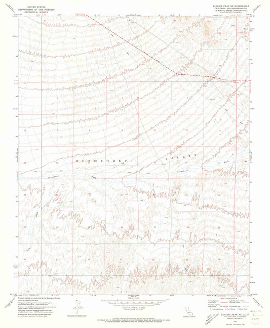 1971 Savahia Peak, CA - California - USGS Topographic Map