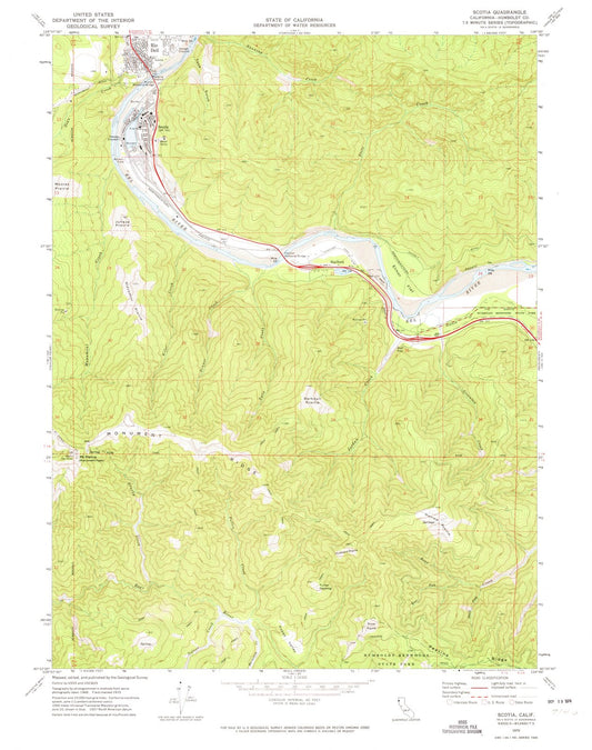 1970 Scotia, CA - California - USGS Topographic Map