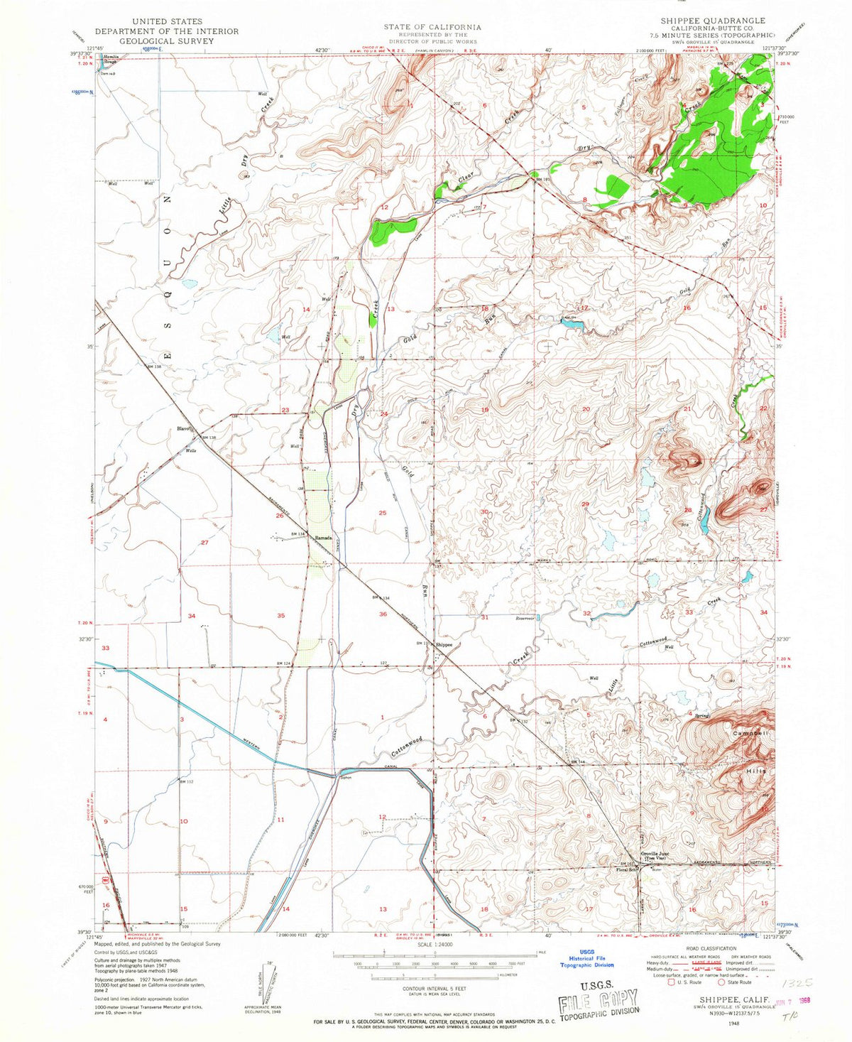 1948 Shippee, CA - California - USGS Topographic Map