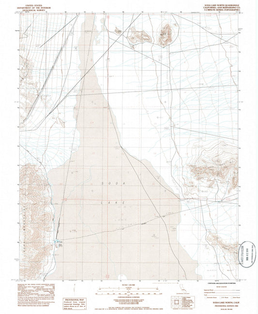 1983 Soda Lake North, CA - California - USGS Topographic Map